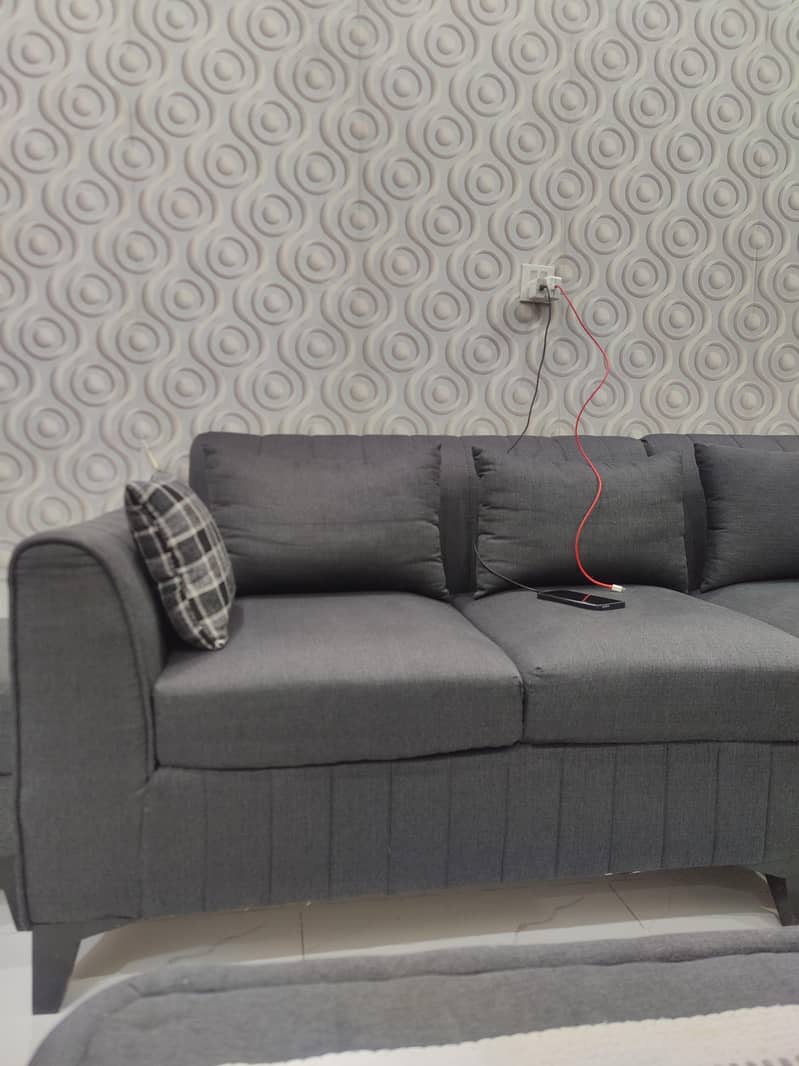 L shape Sofa with Table 1