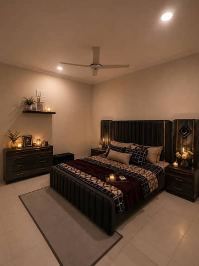 Aesthetic Cushion Green Bed Set with Dressing for Sale
