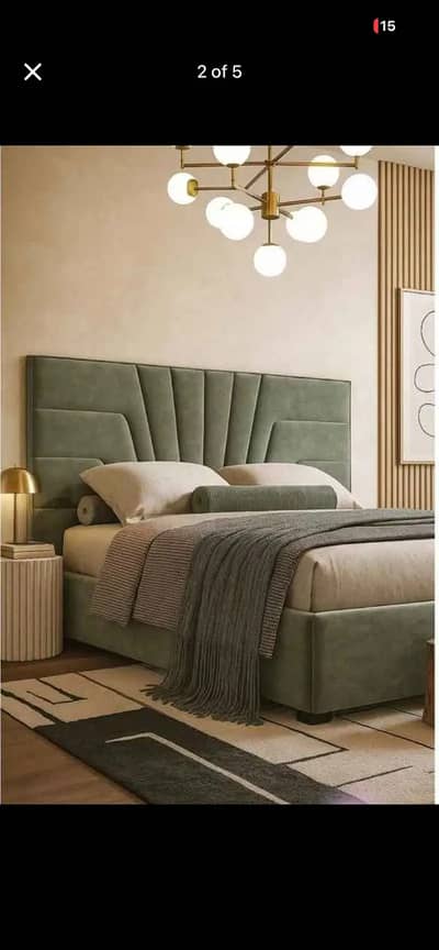 Double bed - King size bed - Poshish bed - bed set - Bedroom set