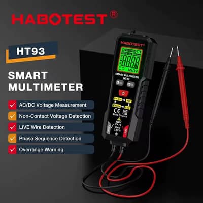 Habotest HT93 Digital Multimeter Auto Range 600V NCV Tester