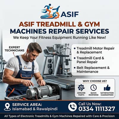 Treadmill Motor, Belt & Board Repair - Rawalpindi/Islamabad
