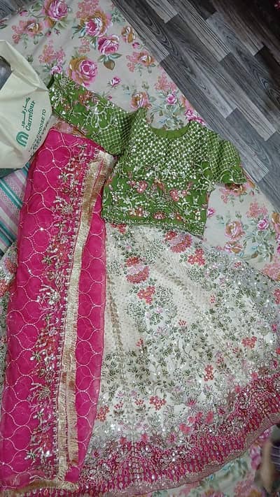 embroided party wear lahnga kurti dupata