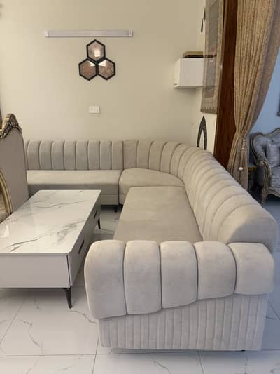 L shape 7 seater sofa