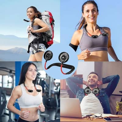  Portable Foldable Neck Fan – Powerful Hands-Free Cooling Fan | Rec