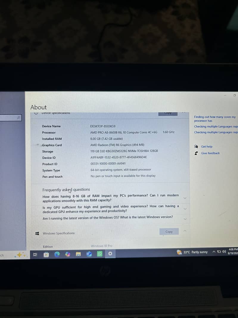 AMD A8 Pro 5