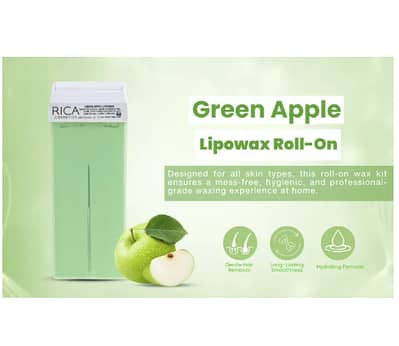 RICA Green apple Wax Roll On 100ml –  Hair Removal Wax for Body
