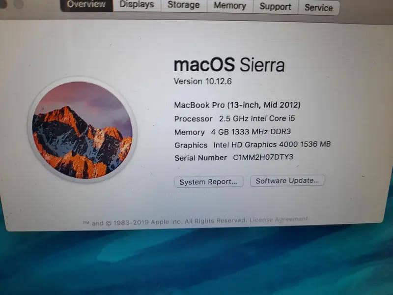 Macbook Pro Mid 2012 Core i5 4