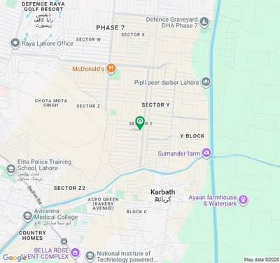 CORNER 8 Marla Commercial Plot for Sale in CCA 2 Block Plot-35 Nearby, DHA Lahore Phase 7