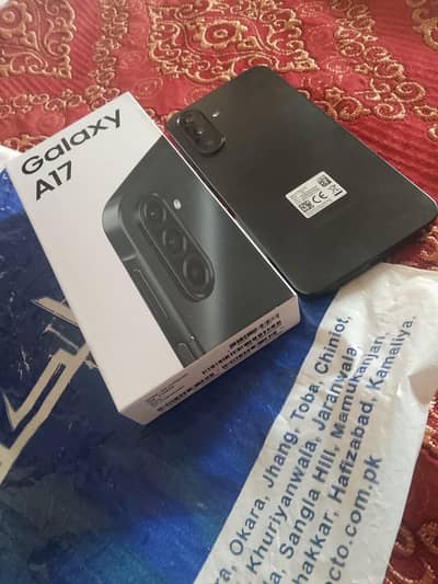 Samsung A17.6+6gb and 128 gb. Condition 10/9.5. Complete Box. All ok.