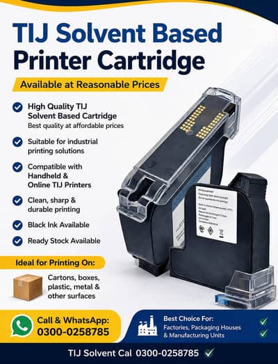 TIJ Printer | Expiry Date Printing Machine | TIJ Cartridge