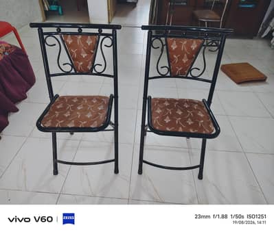 Rod Iron Foldable Chairs