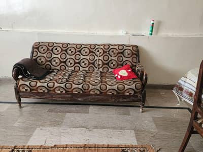 pure wood 5 seater sofa