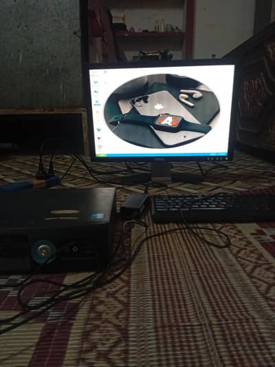full set of PC with dell LCD Microsoft CPU and keyboard and all cabels