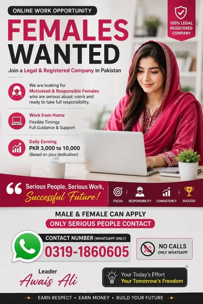 Required Staff Only Female