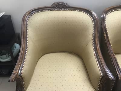 Elegant Vintage Carved wooden armchair