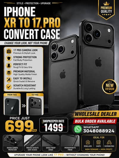 iphone xr to 17 pro convert cover premium quality