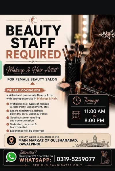 Required salon staff