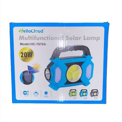 20W rechargable solar light blue