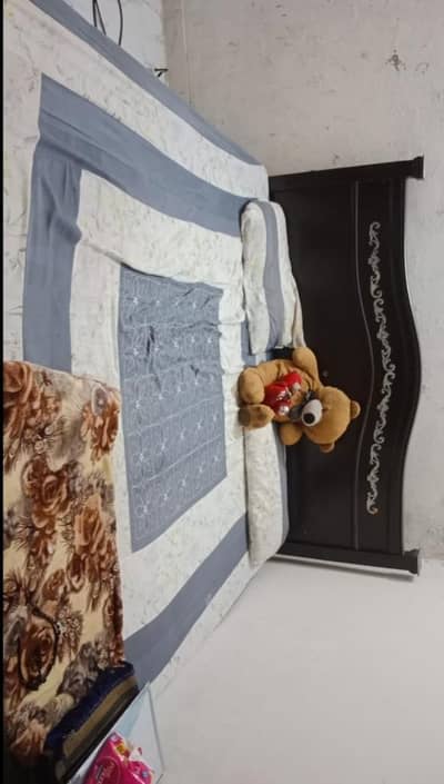 bed and fridge