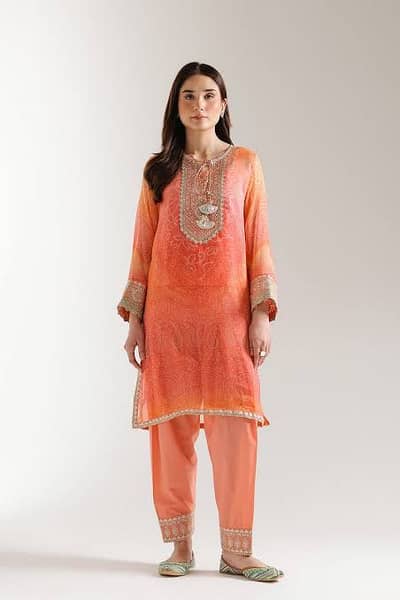 Ethnic original chiffon dress 3 pcs ser