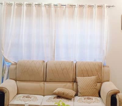 SERIOUS BUYERS ONLY Beige Luxury sofa set with quilted cushions