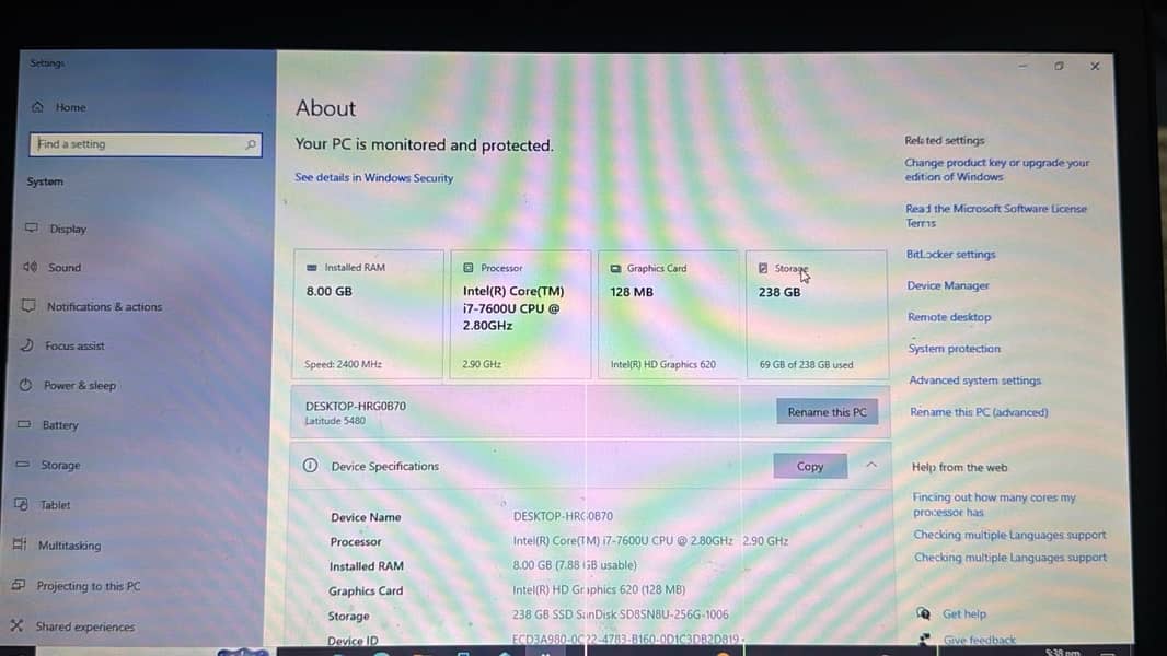 Dell Latitude 5480. High Processor Machine 2