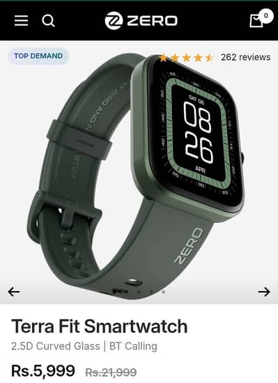 zero digital watch terra fit for sale 1 week used brand new condition