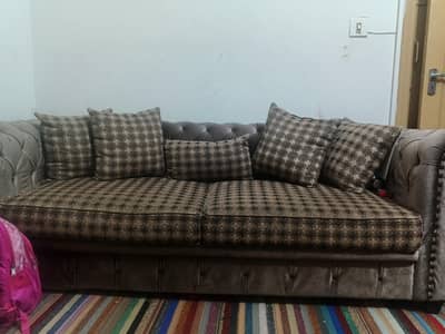 7 seaters sofa set with cushions with center table or dining