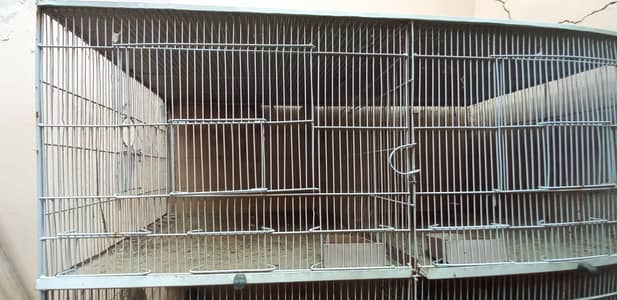 8-Portion Iron Bird Cage for Sale (6x4x2 Feet)