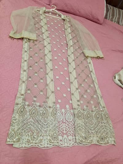 NEt gown beautiful handmade cut Dana work stitched