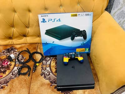 Sony PS4 Slim 500GB with Original DualShock 4 Controller & Box
