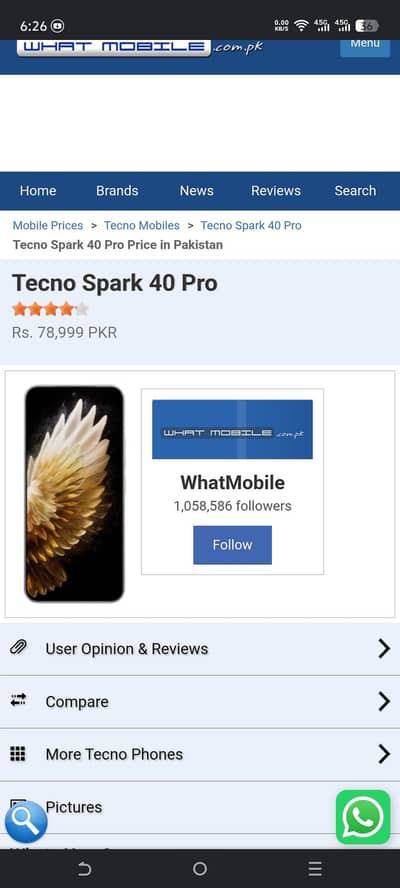 tecno Spark 40 Pro 8. GP 256
