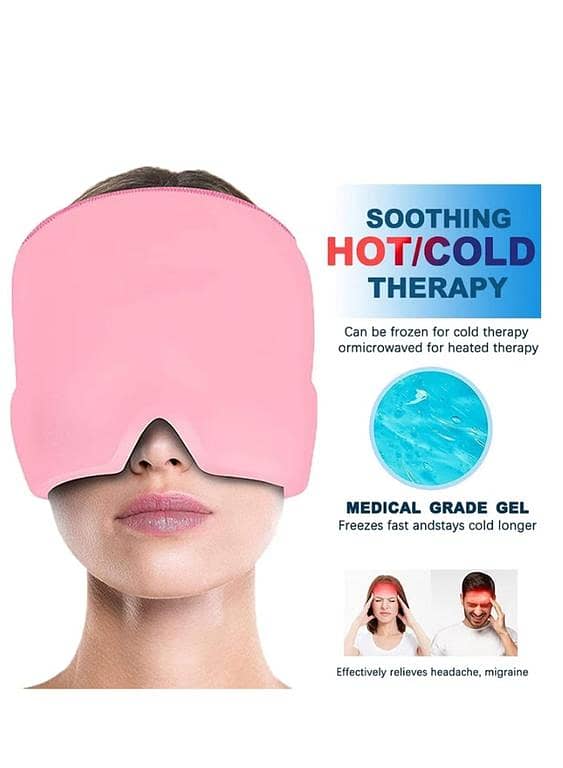 Migraine Relief Gel Eye Mask | Reusable Hot and Cold Therapy Mask