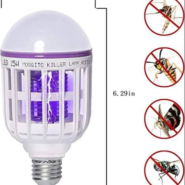 Mosquito Killer LED Bulb – USB Rechargeable Insect Trap Light for Indoor Use