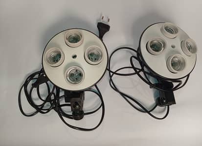 2 Pieces Multi-socket bulb holders/lamp Heads Lights for Video