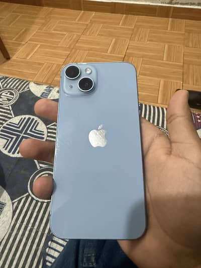 Apple iPhone 14 blue Non-pta FU 128gb BH77 waterpack with box 9.5/10