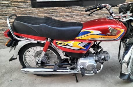 Honda CD70 2025 in Red color