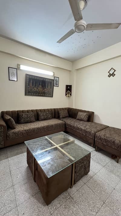 L-Shape Sofa Set + Center Table