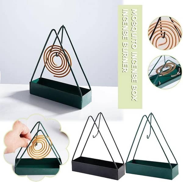 Mosquito Coil Holder Stand | Triangle Metal Anti-Scald Burner | Mosquito Coil Rack | Incense Burner | Wax Melt Holder | Home Decoration
