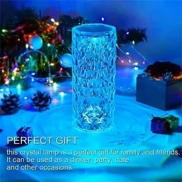Crystal Lamp LED Decorative Night Light for Bedroom, Living Room, and Home Decor
