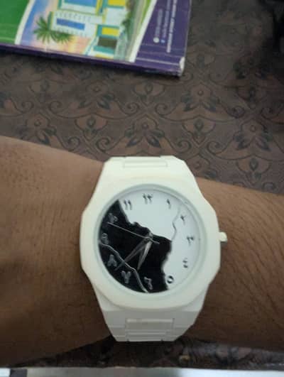 Premium White Arabic Dial Stylish Wrist Watch