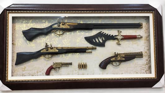 Antique Decorative Weapon Display Frame Available for Sale