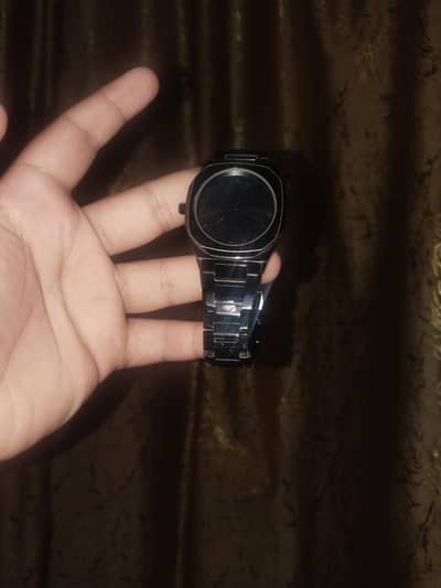Arabic black Aura watch in black color.