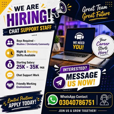 Chat support Hiring Labor