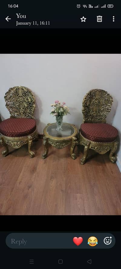 chair and table