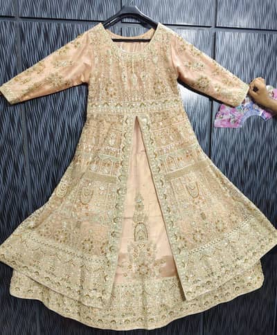 Brand New Bridal Maxi – Peach Color | Adda & Jewelry Work