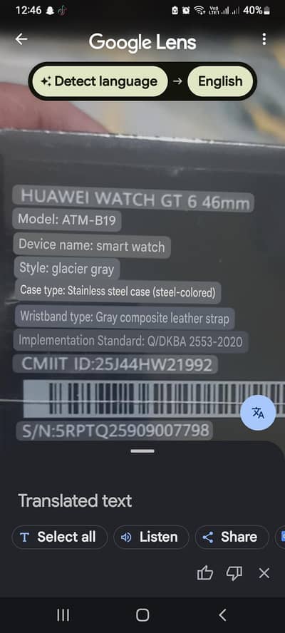 Huawei GT 6 Smart Watch