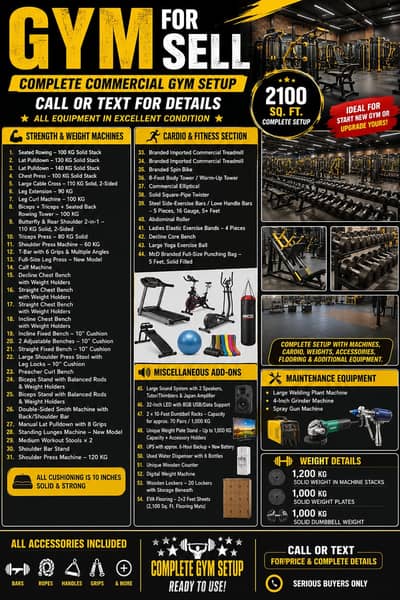 gym setup for sale /commercial gym setup/ gym setup in Rawalpindi