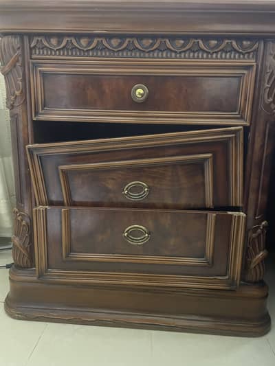 Malaysian wood bed set