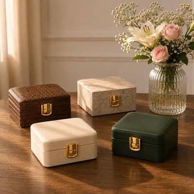 Small Iron Luxury RingJewellery Box FurnitureHook Lock Shackle Lock